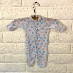 Vintage Infant Lightweight Baby Car Footie Pajamas